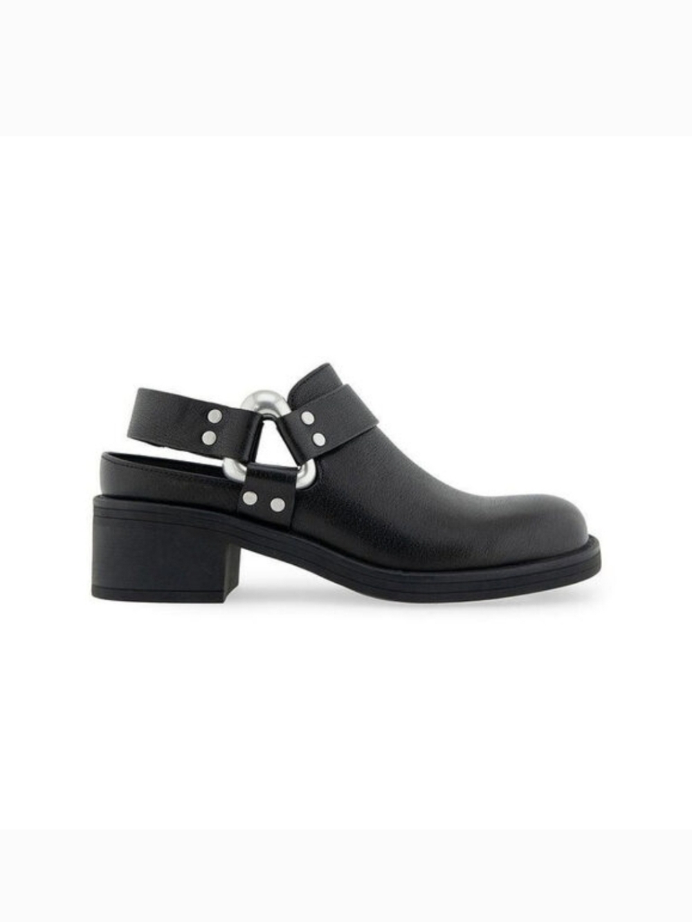 Aerosoles Women's Maya Strap Mules Black Waxy Leather - Picture 2 of 11